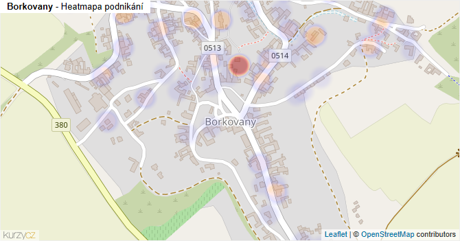 Borkovany - mapa podnikání