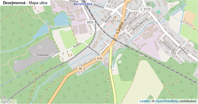 Bezejmenná - mapa ulice