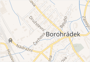 Čechova v obci Borohrádek - mapa ulice