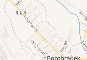 Fučíkova v obci Borohrádek - mapa ulice