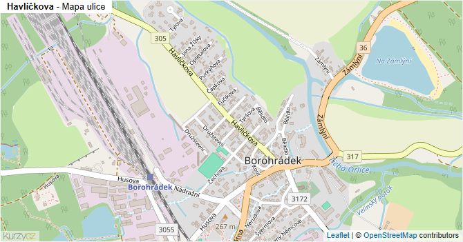 Havlíčkova - mapa ulice