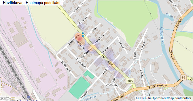 Havlíčkova - mapa podnikání