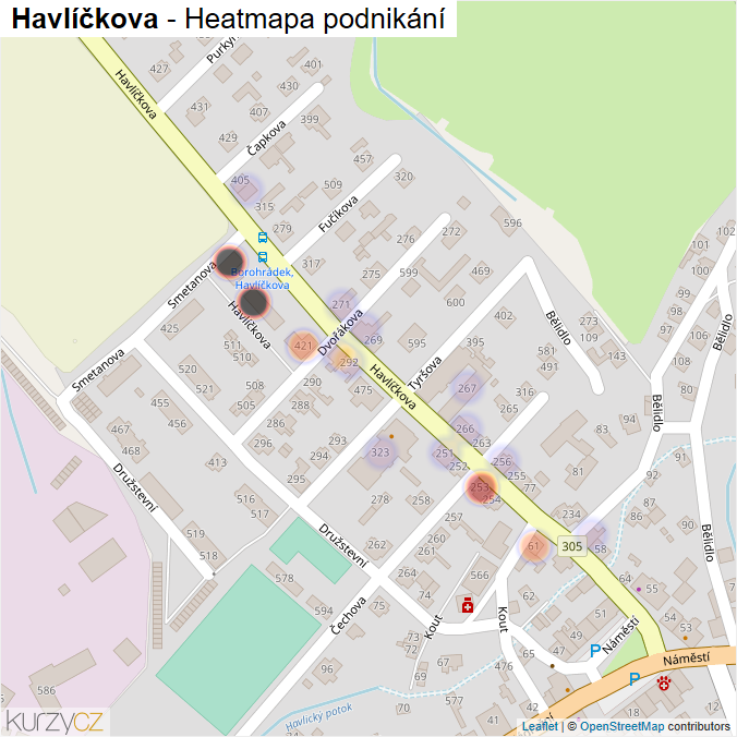 Mapa Havlíčkova - Firmy v ulici.