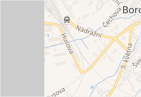 Husova v obci Borohrádek - mapa ulice