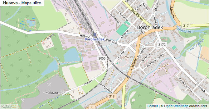 Husova - mapa ulice