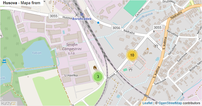 Husova - mapa firem