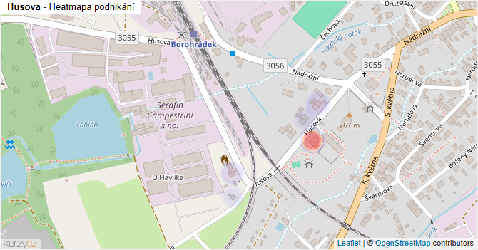 Husova - mapa podnikání