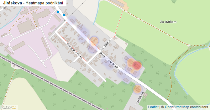 Jiráskova - mapa podnikání