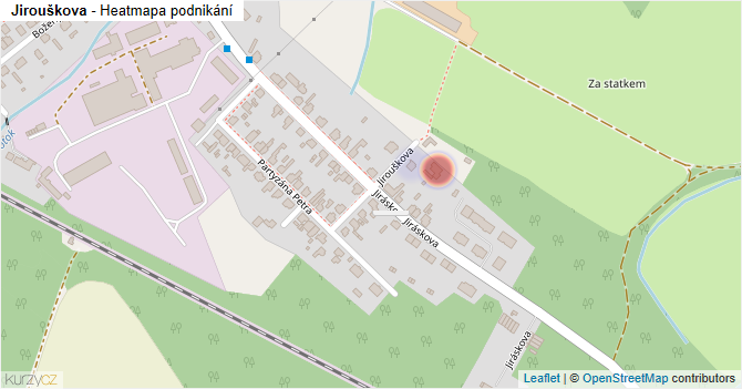 Jirouškova - mapa podnikání