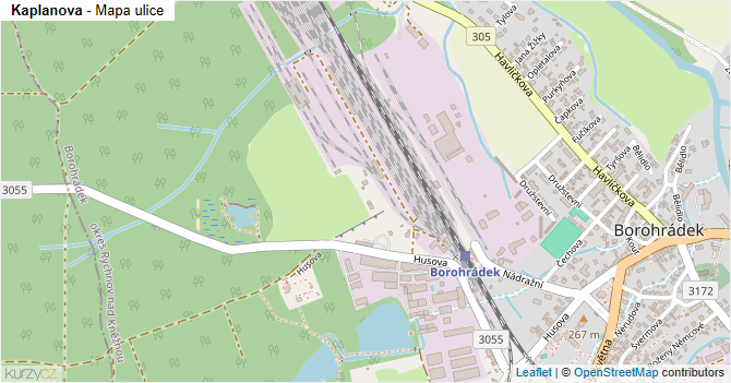 Kaplanova - mapa ulice