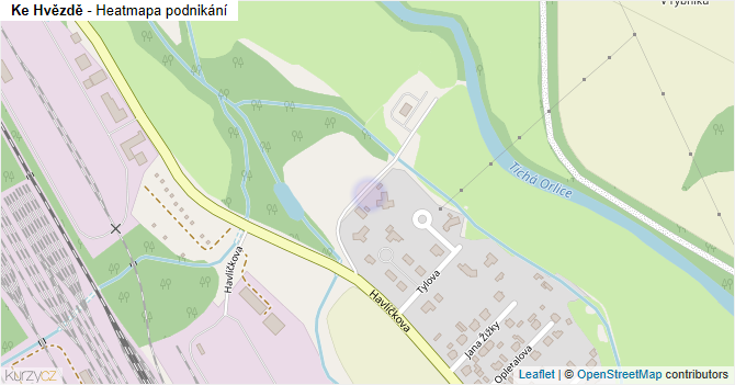 Ke Hvězdě - mapa podnikání