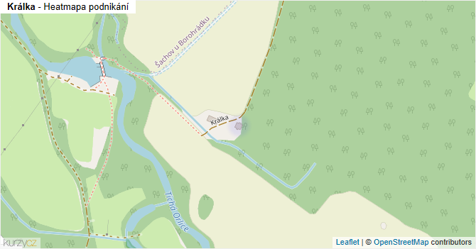 Králka - mapa podnikání