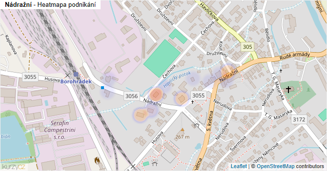 Nádražní - mapa podnikání