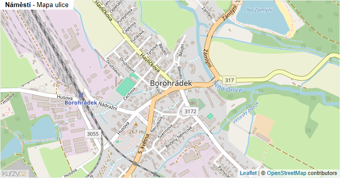 Náměstí - mapa ulice