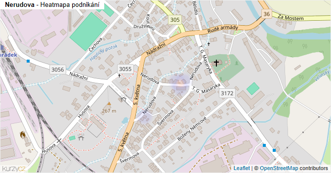 Nerudova - mapa podnikání