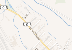Opletalova v obci Borohrádek - mapa ulice