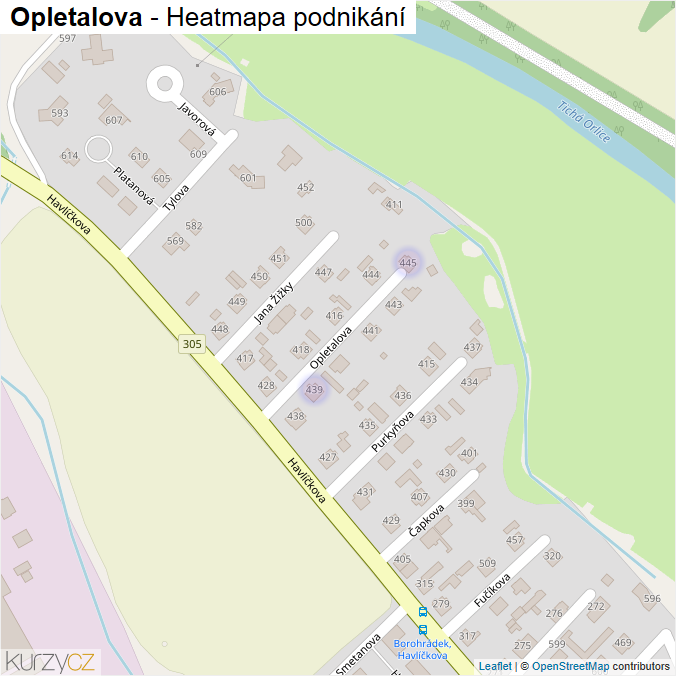 Mapa Opletalova - Firmy v ulici.