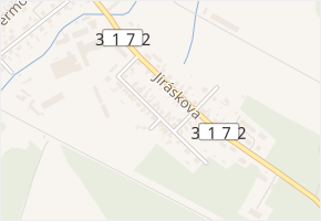 Partyzána Petra v obci Borohrádek - mapa ulice