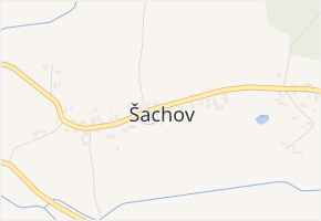 Šachov v obci Borohrádek - mapa části obce