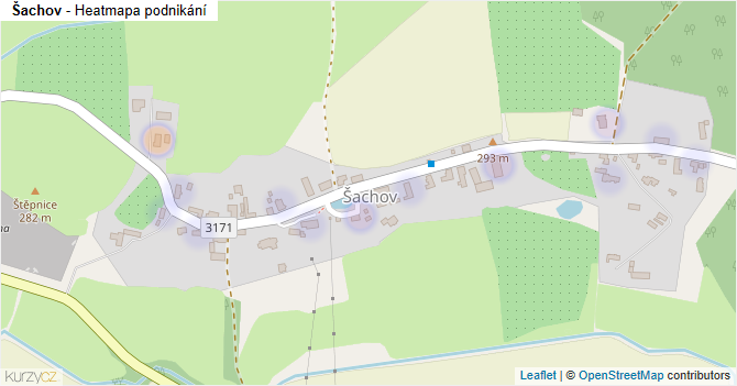 Šachov - mapa podnikání