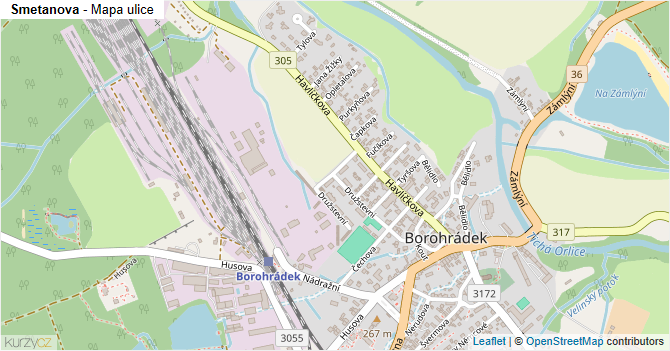 Smetanova - mapa ulice