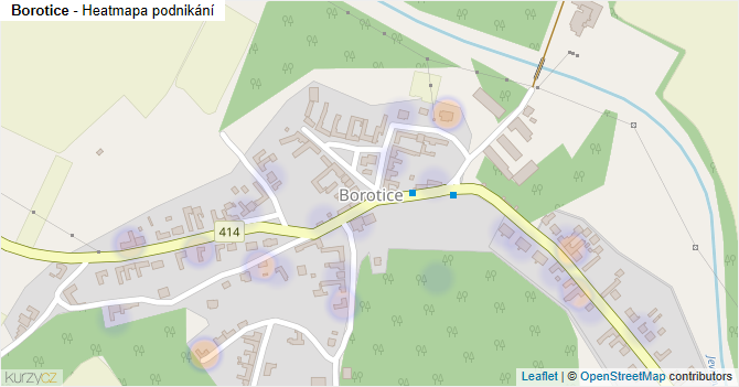 Borotice - mapa podnikání
