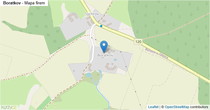 Boratkov - mapa firem