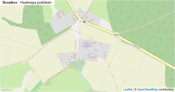 Boratkov - mapa podnikání