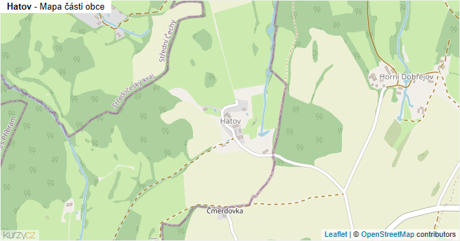 Hatov - mapa části obce