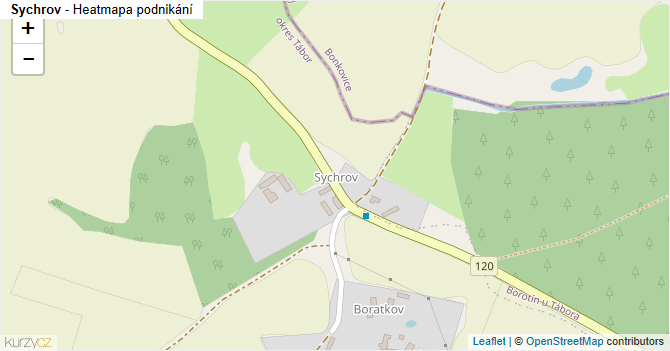 Sychrov - mapa podnikání