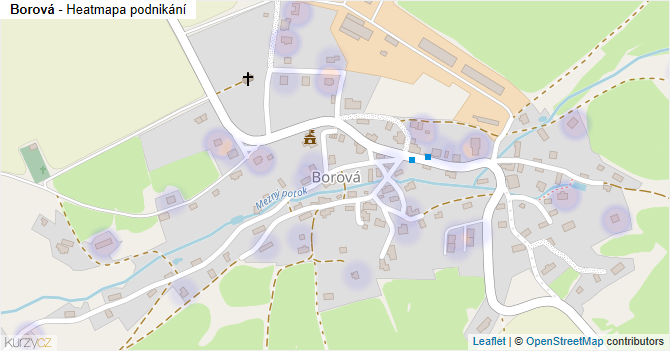 Borová - mapa podnikání