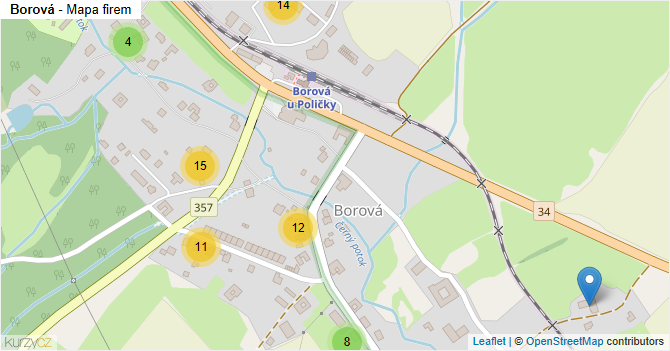 Borová - mapa firem