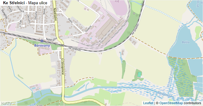 Ke Střelnici - mapa ulice