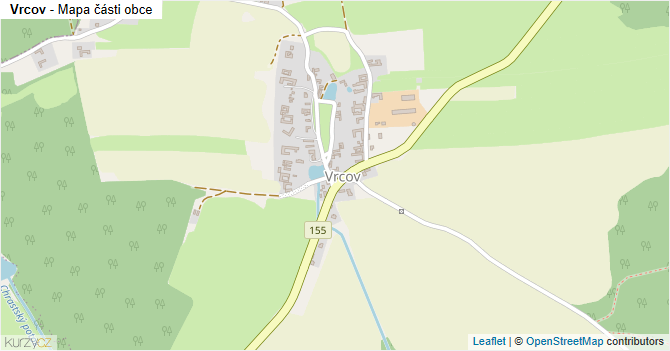 Vrcov - mapa části obce