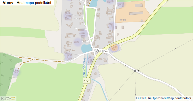 Vrcov - mapa podnikání