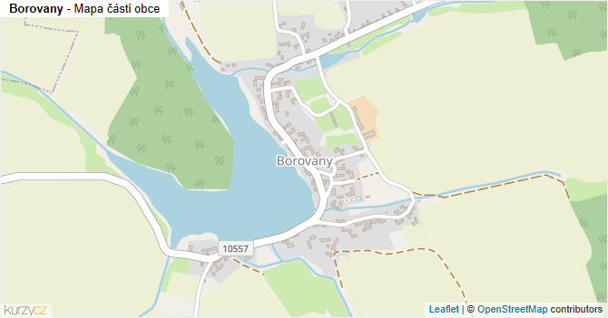 Borovany - mapa části obce