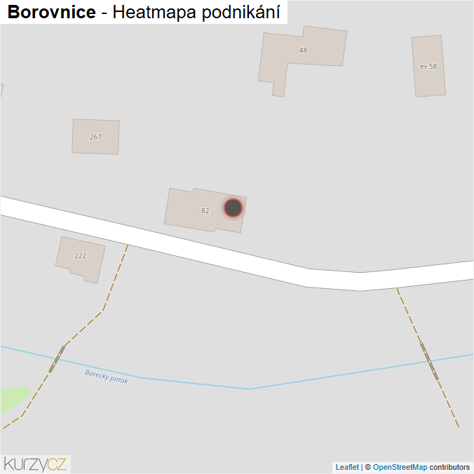 Mapa Borovnice - Firmy v obci.