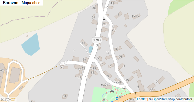 Borovno - mapa obce