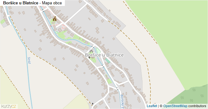Boršice u Blatnice - mapa obce