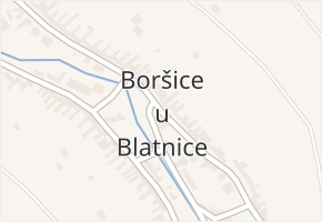 Boršice u Blatnice v obci Boršice u Blatnice - mapa části obce