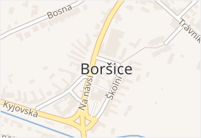 Boršice v obci Boršice - mapa části obce