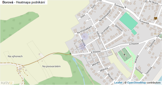 Borová - mapa podnikání