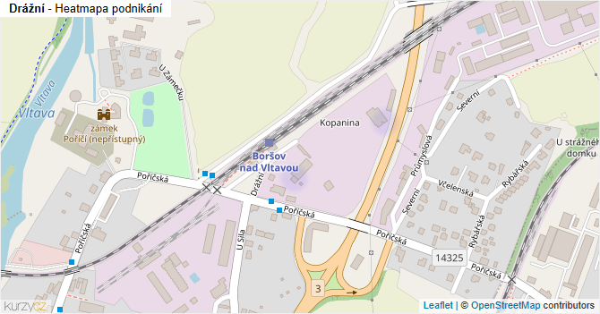 Drážní - mapa podnikání