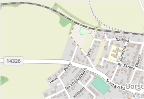 K Habermanovi v obci Boršov nad Vltavou - mapa ulice