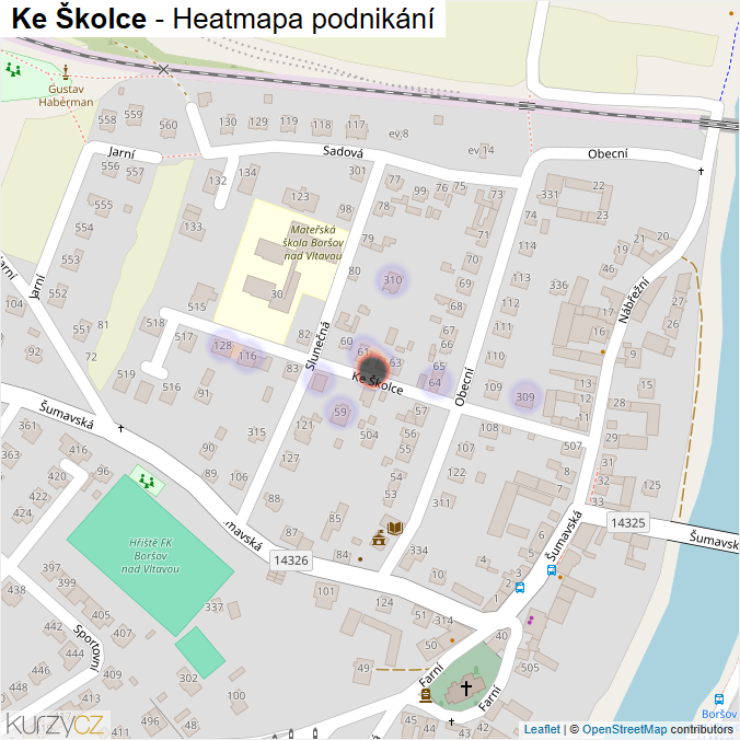 Mapa Ke Školce - Firmy v ulici.