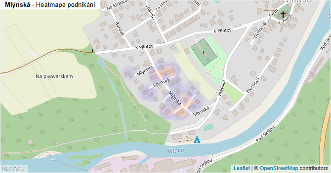 Mlýnská - mapa podnikání