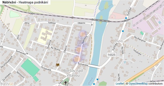 Nábřežní - mapa podnikání