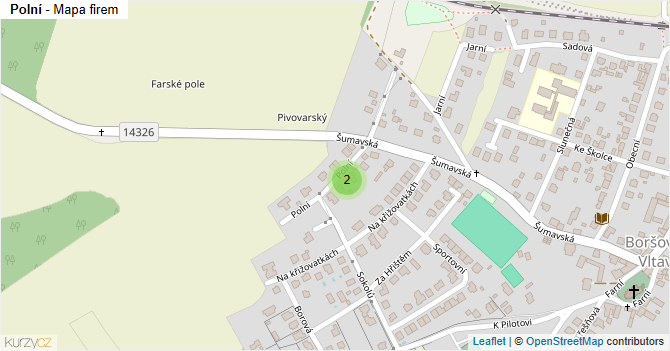 Polní - mapa firem