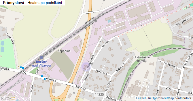 Průmyslová - mapa podnikání