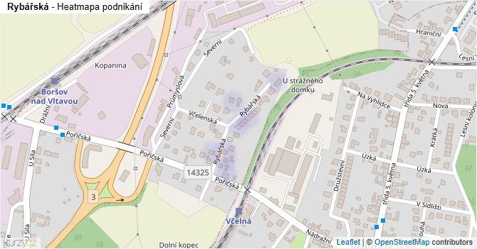 Rybářská - mapa podnikání
